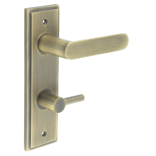 Burlington Kensington Door Handles Din Bathroom Backplate & Turn & Release 82 by Burlington By Frelan