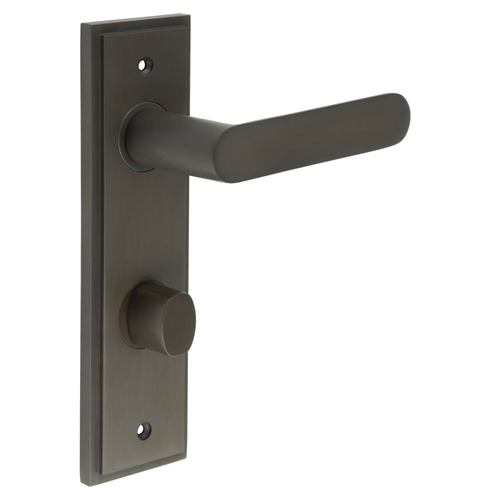 Burlington Kensington Door Handles Din Bathroom Backplate & Turn & Release 81 by Burlington By Frelan