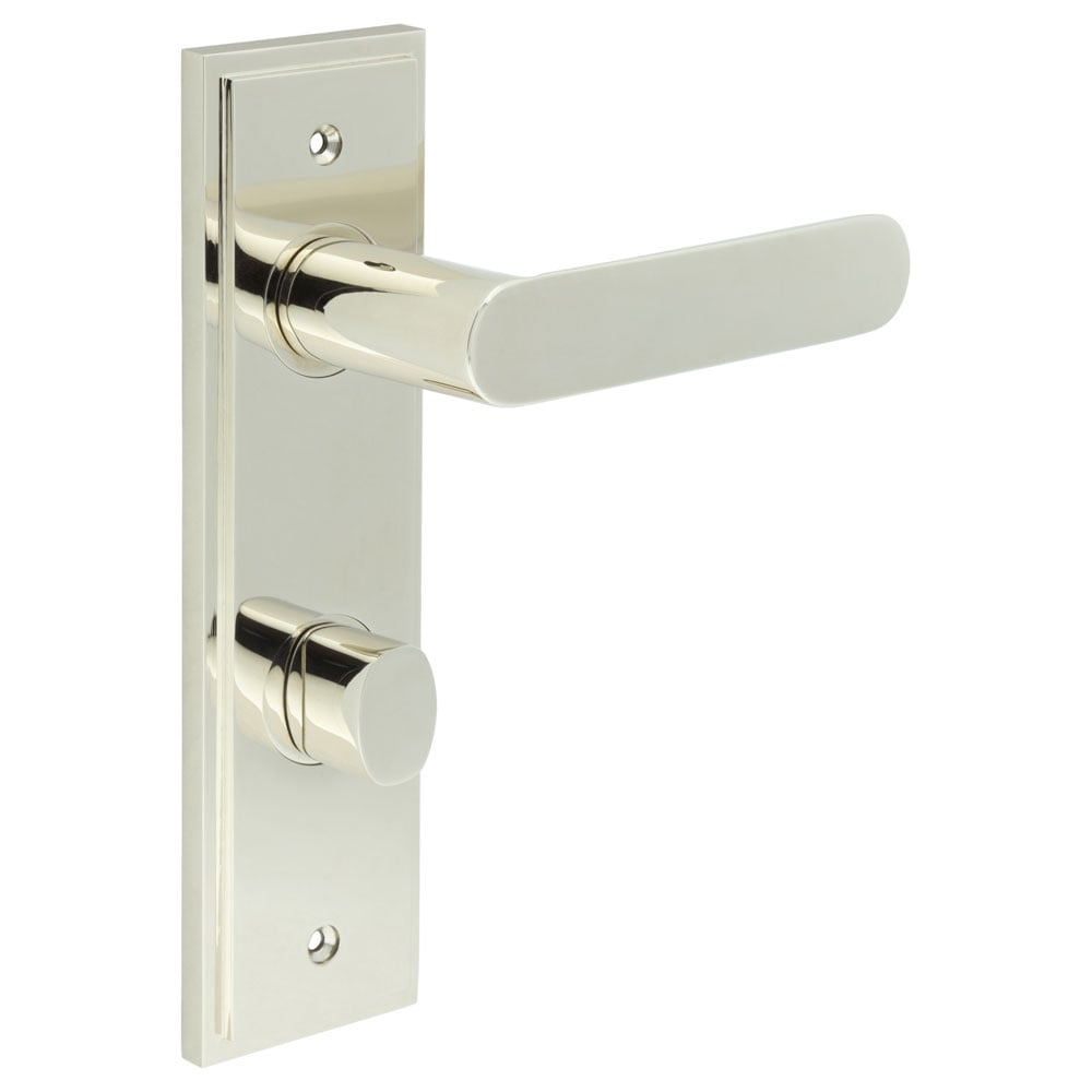 Burlington Kensington Door Handles Din Bathroom Backplate & Turn & Release 81 by Burlington By Frelan