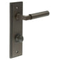 Burlington Westminster Door Handles Din Bathroom Backplate & Turn & Release 80 by Burlington By Frelan
