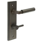 Burlington Westminster Door Handles Din Bathroom Backplate & Turn & Release 82 by Burlington By Frelan