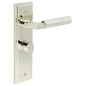 Burlington Westminster Door Handle Bathroom Backplate & Turn & Release by Burlington By Frelan