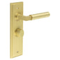 Burlington Westminster Door Handle Bathroom Backplate & Turn & Release by Burlington By Frelan