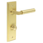Burlington Westminster Door Handles Din Bathroom Backplate & Turn & Release 80 by Burlington By Frelan