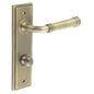 Burlington Highgate Door Handle Din Bathroom Backplate & Turn & Release 80 by Burlington By Frelan