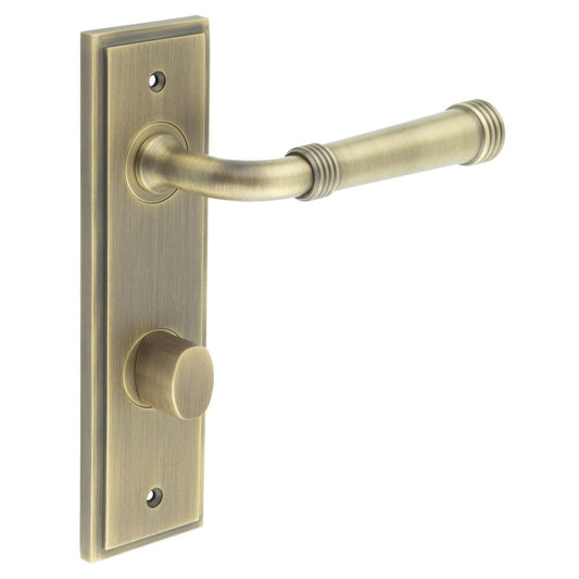 Burlington Highgate Door Handle Din Bathroom Backplate & Turn & Release 81 by Burlington By Frelan
