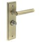 Burlington Richmond Door Handles Bathroom Backplate & Turn & Release 80 by Burlington By Frelan