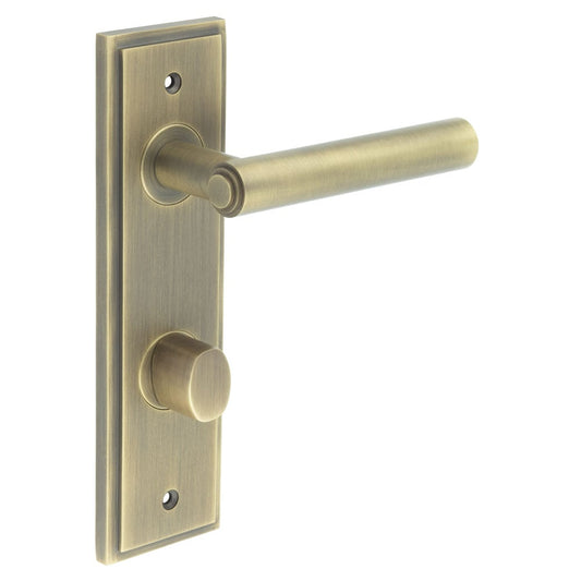 Burlington Richmond Door Handles Din Bathroom Backplate & Turn & Release 81 by Burlington By Frelan
