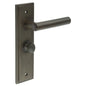 Burlington Richmond Door Handles Bathroom Backplate & Turn & Release 80 by Burlington By Frelan