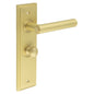 Burlington Richmond Door Handles Bathroom Backplate & Turn & Release 80 by Burlington By Frelan