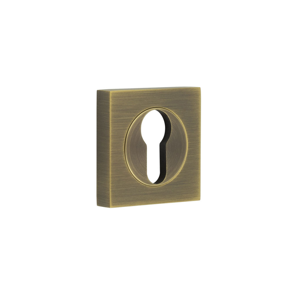 Burlington Euro Profile Escutcheons Square Plain Rose by Burlington By Frelan
