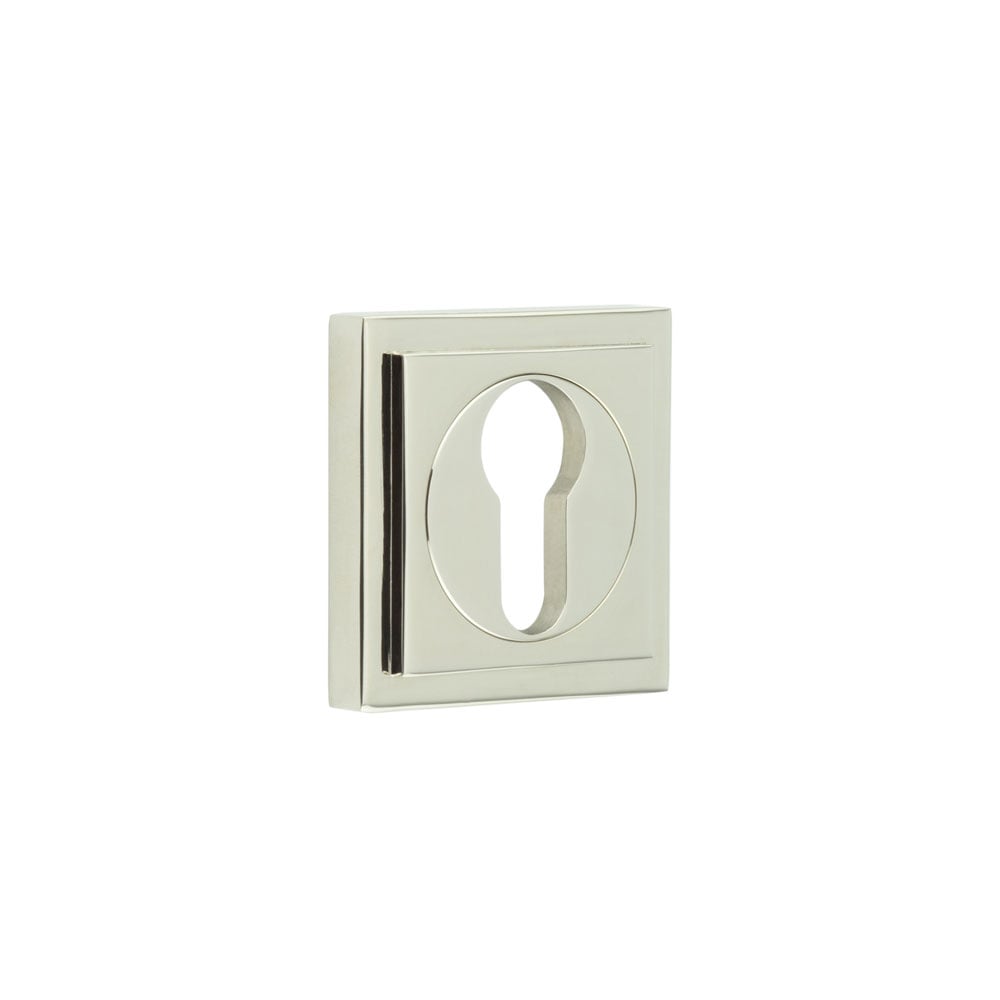 Burlington Euro Profile Escutcheons Square Stepped Rose by Burlington By Frelan