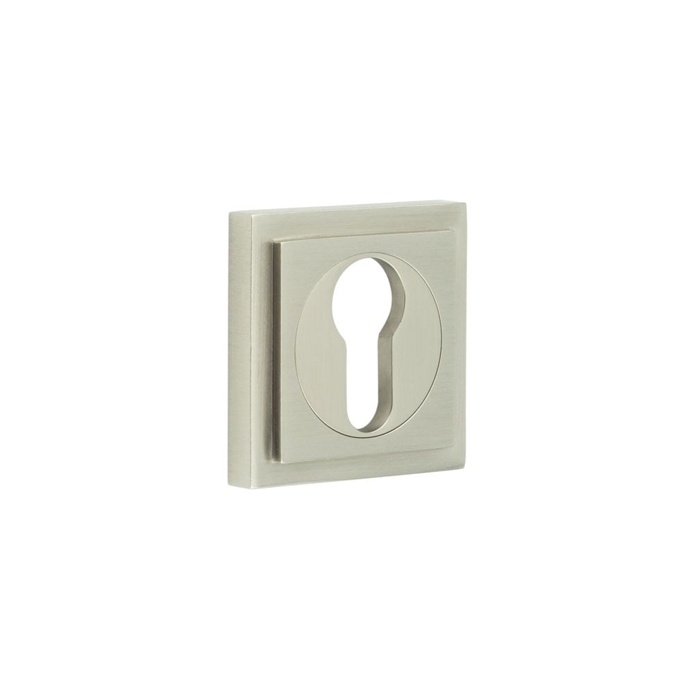 Burlington Euro Profile Escutcheons Square Stepped Rose by Burlington By Frelan