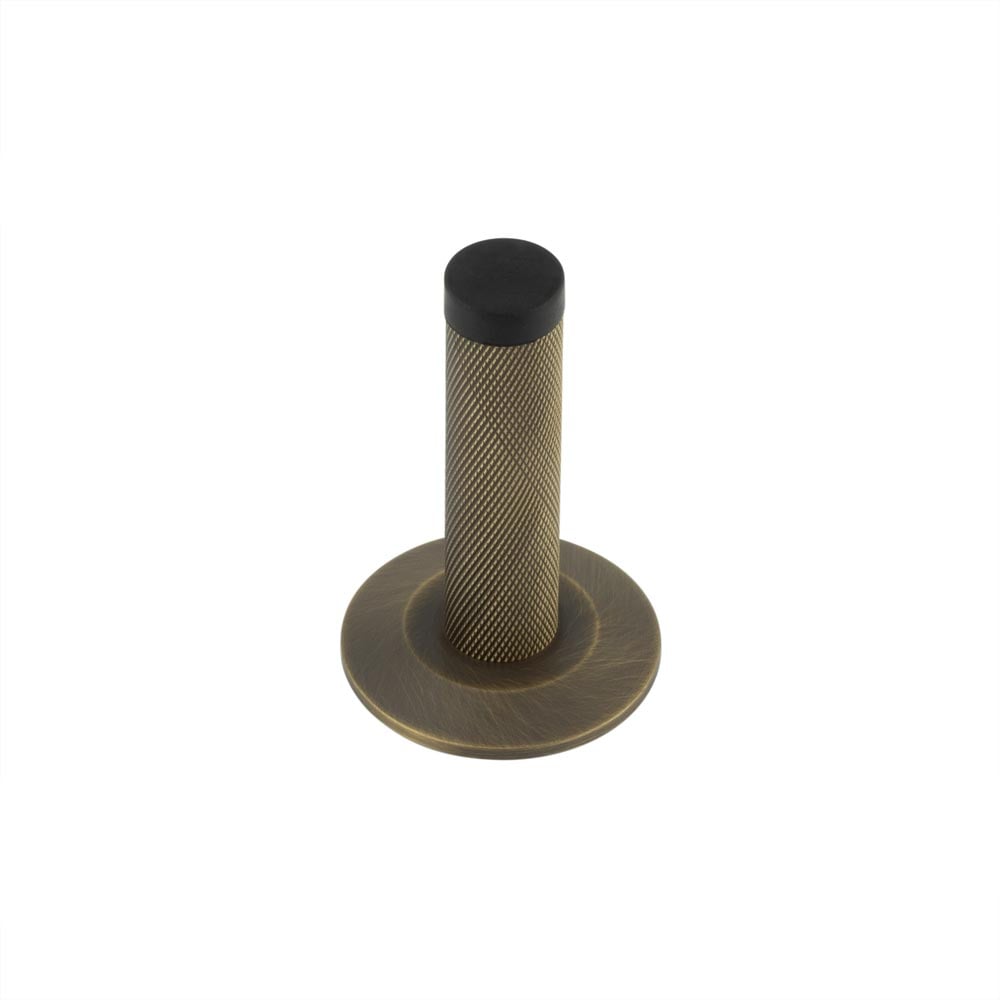 Burlington Knurled Wall Mounted Door Stops Chamfered Rose by Burlington By Frelan