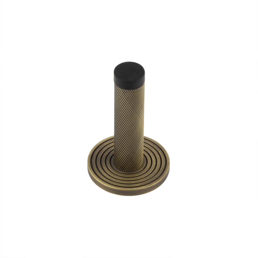 Burlington Knurled Wall Mounted Door Stops Reeded Rose by Burlington By Frelan