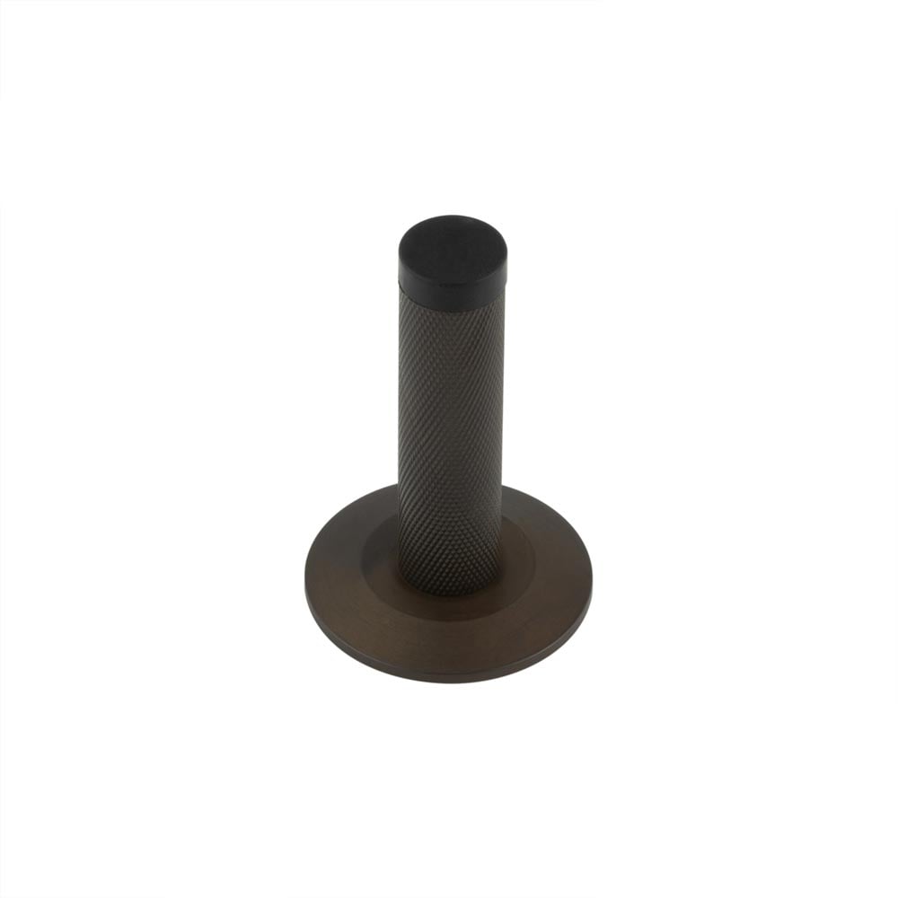 Burlington Knurled Wall Mounted Door Stops Chamfered Rose by Burlington By Frelan
