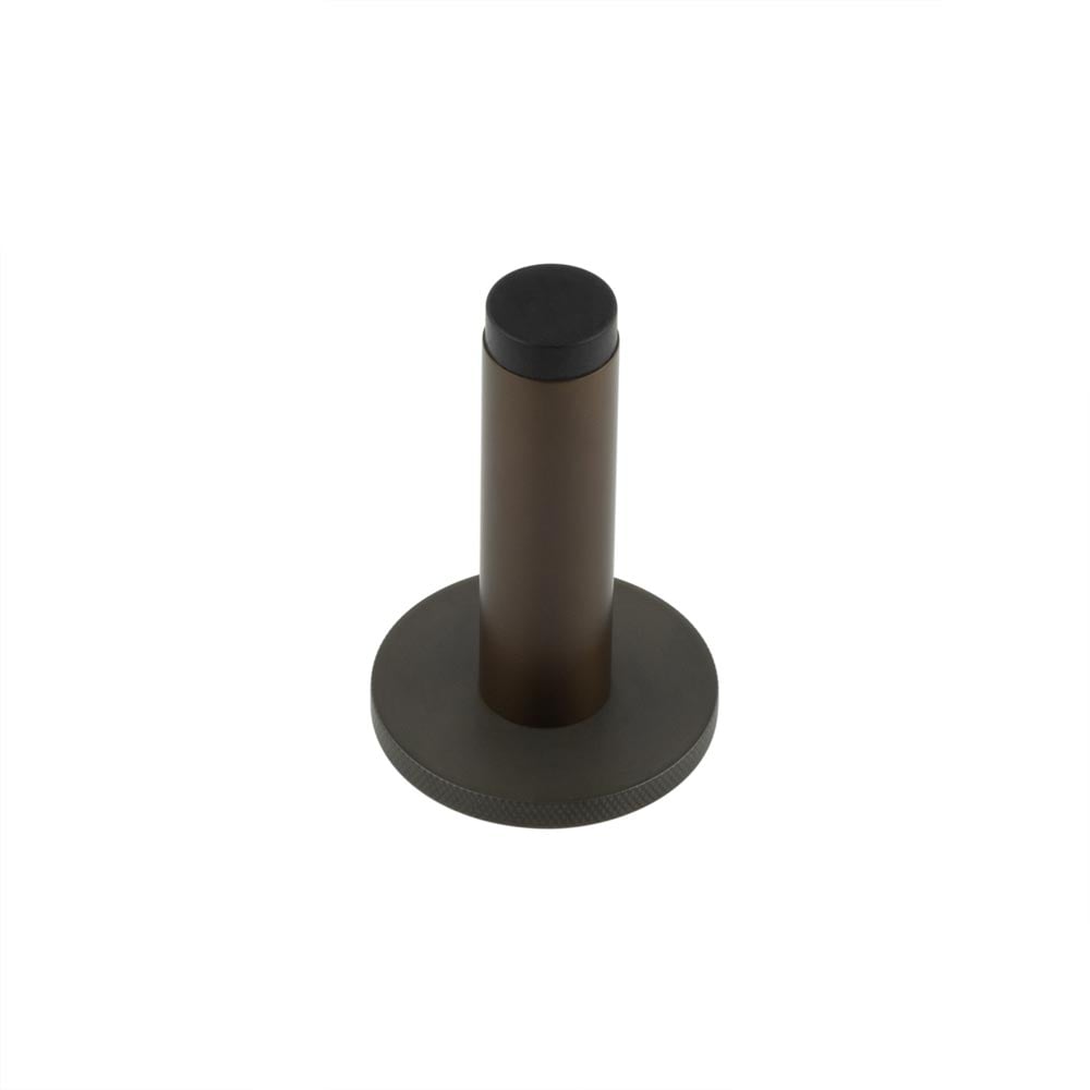 Burlington Plain Wall Mounted Door Stops Knurled Rose by Burlington By Frelan