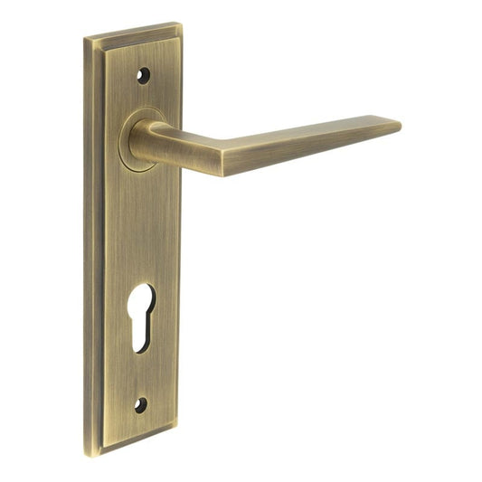 Burlington Mayfair Door Handle Din Euro Backplate by Burlington By Frelan