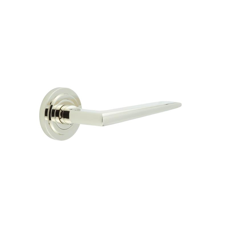 Burlington Mayfair Door Handles On Stepped Rose by Burlington By Frelan