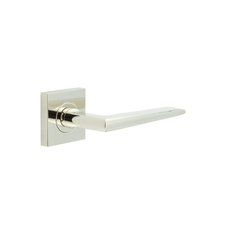 Burlington Mayfair Door Handles On Square Plain Rose by Burlington By Frelan