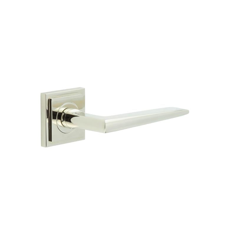 Burlington Mayfair Door Handles On Square Stepped Rose by Burlington By Frelan