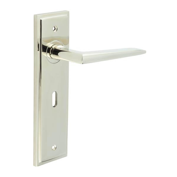 Burlington Mayfair Door Handle Lock Backplate by Burlington By Frelan