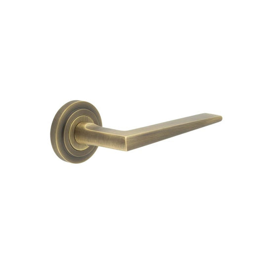 Burlington Mayfair Door Handles On Stepped Rose by Burlington By Frelan