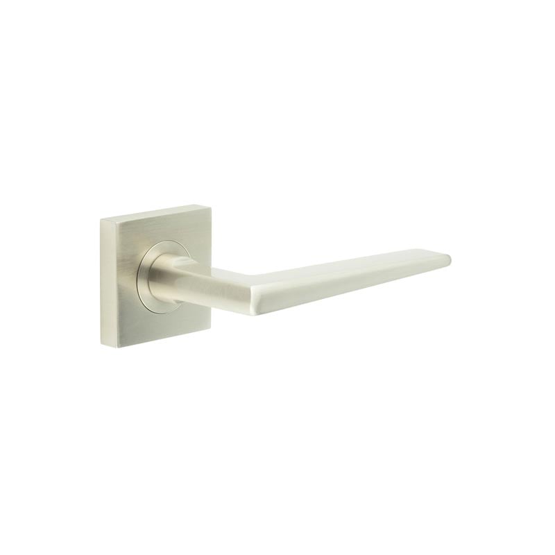 Burlington Mayfair Door Handles On Square Plain Rose by Burlington By Frelan