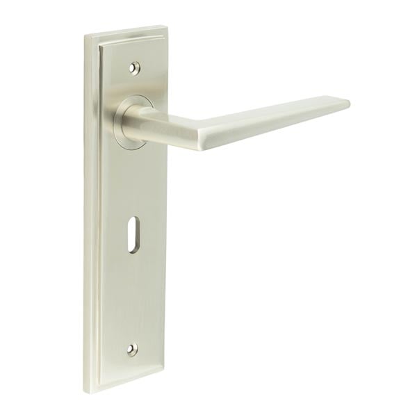 Burlington Mayfair Door Handle Lock Backplate by Burlington By Frelan