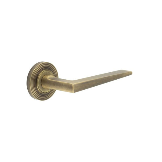 Burlington Mayfair Door Handles On Reeded Rose by Burlington By Frelan