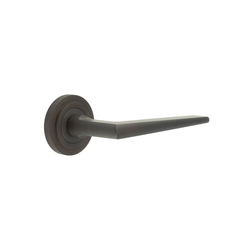 Burlington Mayfair Door Handles On Stepped Rose by Burlington By Frelan