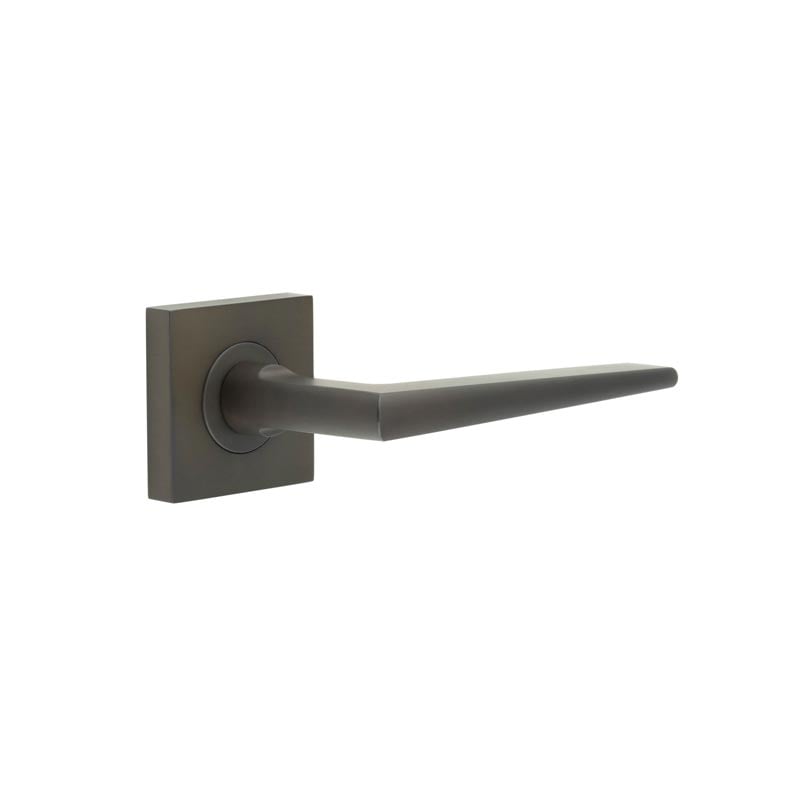 Burlington Mayfair Door Handles On Square Plain Rose by Burlington By Frelan
