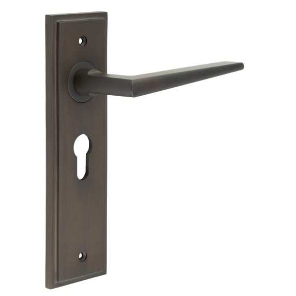 Burlington Mayfair Door Handle Euro Backplate by Burlington By Frelan