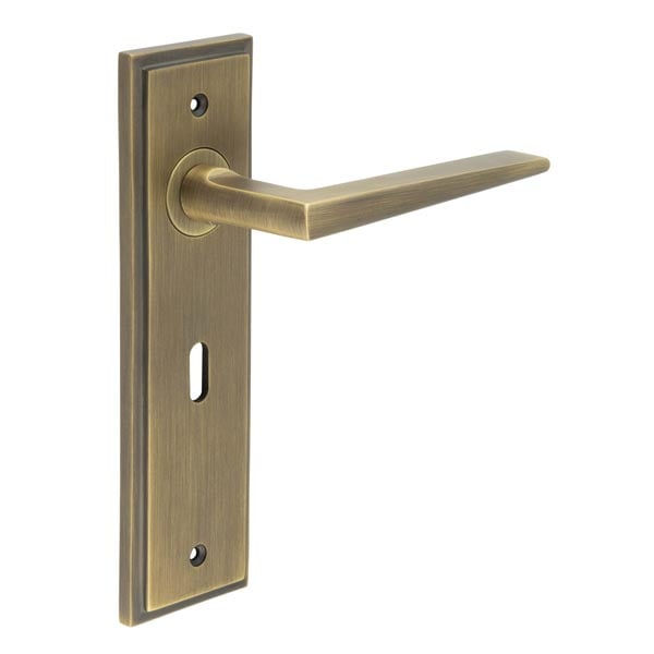 Burlington Mayfair Door Handle Lock Backplate by Burlington By Frelan