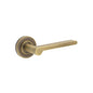 Burlington Fitzrovia Door Handles On Plain Rose by Burlington By Frelan