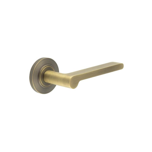 Burlington Fitzrovia Door Handles On Chamfered Rose by Burlington By Frelan