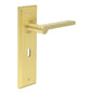 Burlington Fitzrovia Door Handles Lock Backplate by Burlington By Frelan