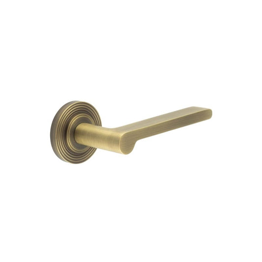 Burlington Fitzrovia Door Handles On Reeded Rose by Burlington By Frelan