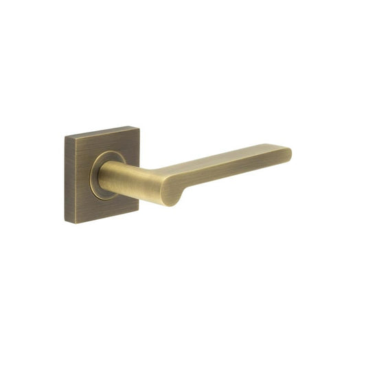Burlington Fitzrovia Door Handles On Square Plain Rose by Burlington By Frelan