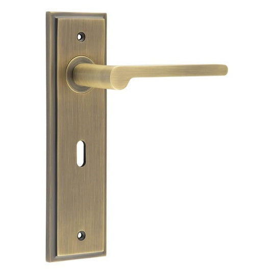 Burlington Fitzrovia Door Handle Lock Backplate by Burlington By Frelan