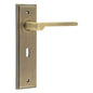 Burlington Fitzrovia Door Handles Lock Backplate by Burlington By Frelan