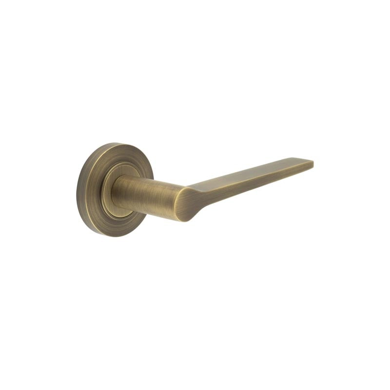Burlington Knightsbridge Door Handles On Plain Rose by Burlington By Frelan