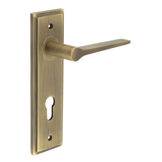 Burlington Knightbridge Door Handles Din Euro Backplate by Burlington By Frelan