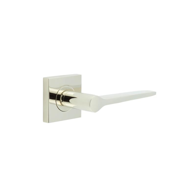 Burlington Knightsbridge Door Handles On Square Plain Rose by Burlington By Frelan