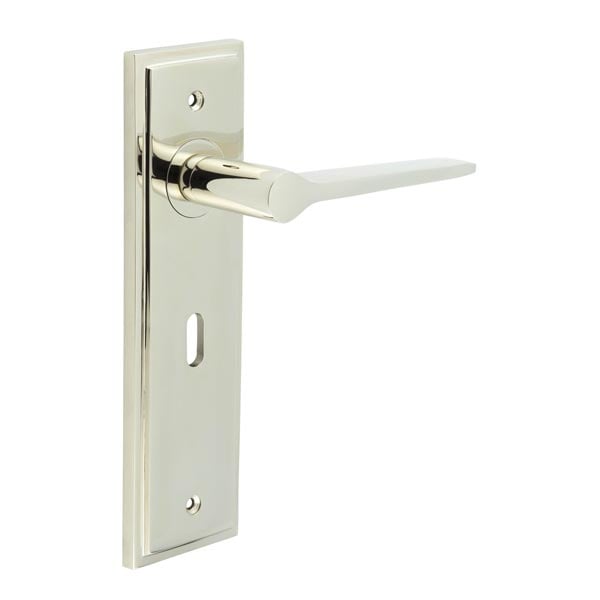 Burlington Knightbridge Door Handle Lock Backplate by Burlington By Frelan