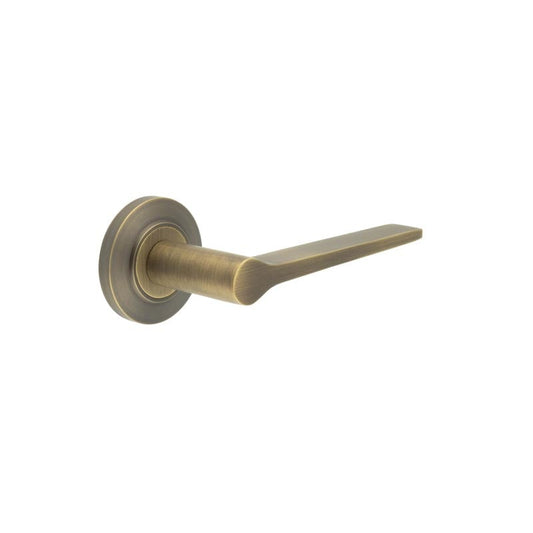Burlington Knightsbridge Door Handles On Chamfered Rose by Burlington By Frelan