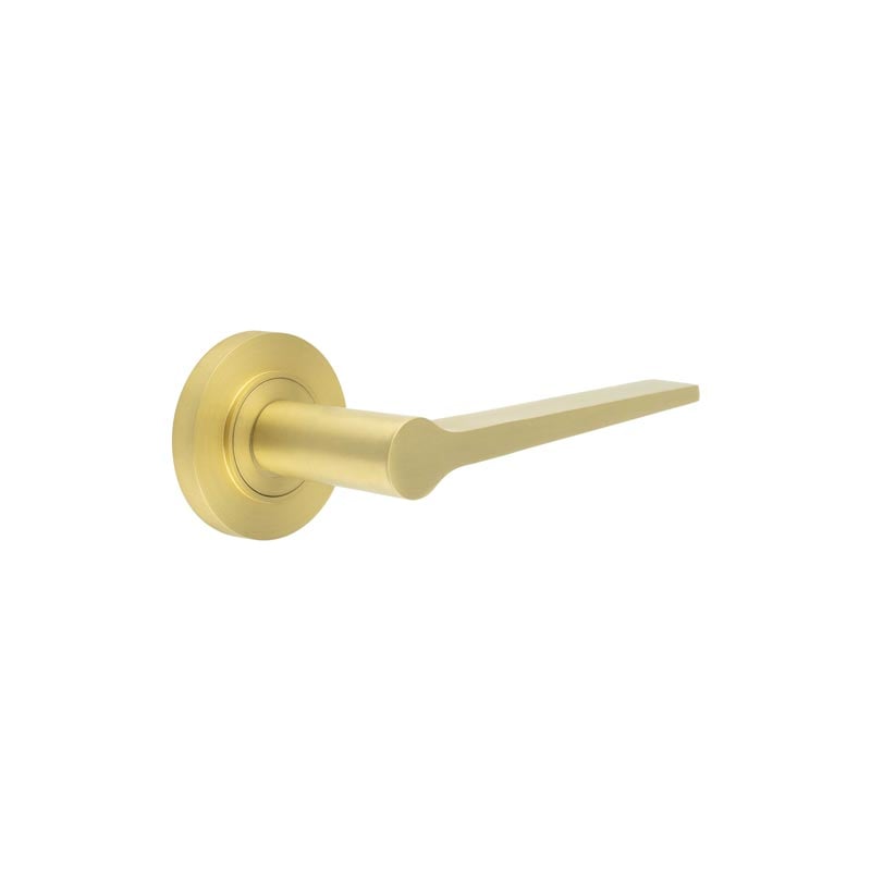 Burlington Knightsbridge Door Handles On Plain Rose by Burlington By Frelan