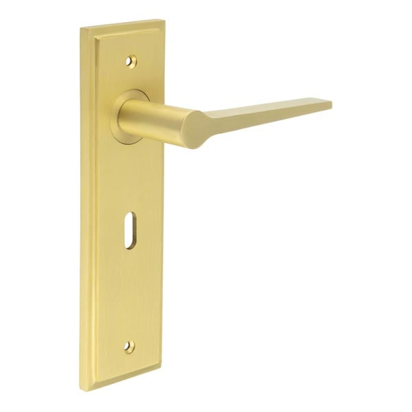 Burlington Knightbridge Door Handle Lock Backplate by Burlington By Frelan