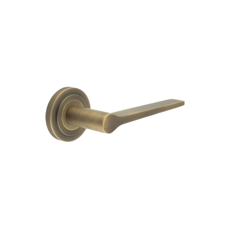 Burlington Knightsbridge Door Handles On Stepped Rose by Burlington By Frelan