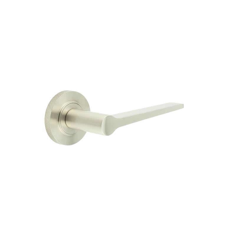 Burlington Knightsbridge Door Handles On Knurled Rose by Burlington By Frelan